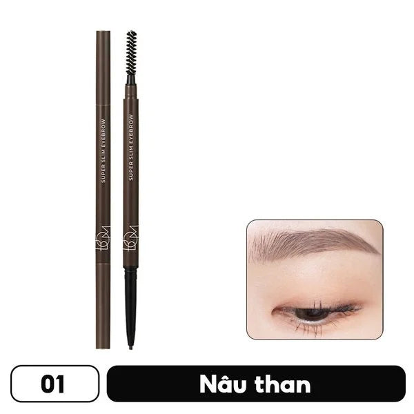 Bom Super Slim Eyebrow #01 Charcoal Brown