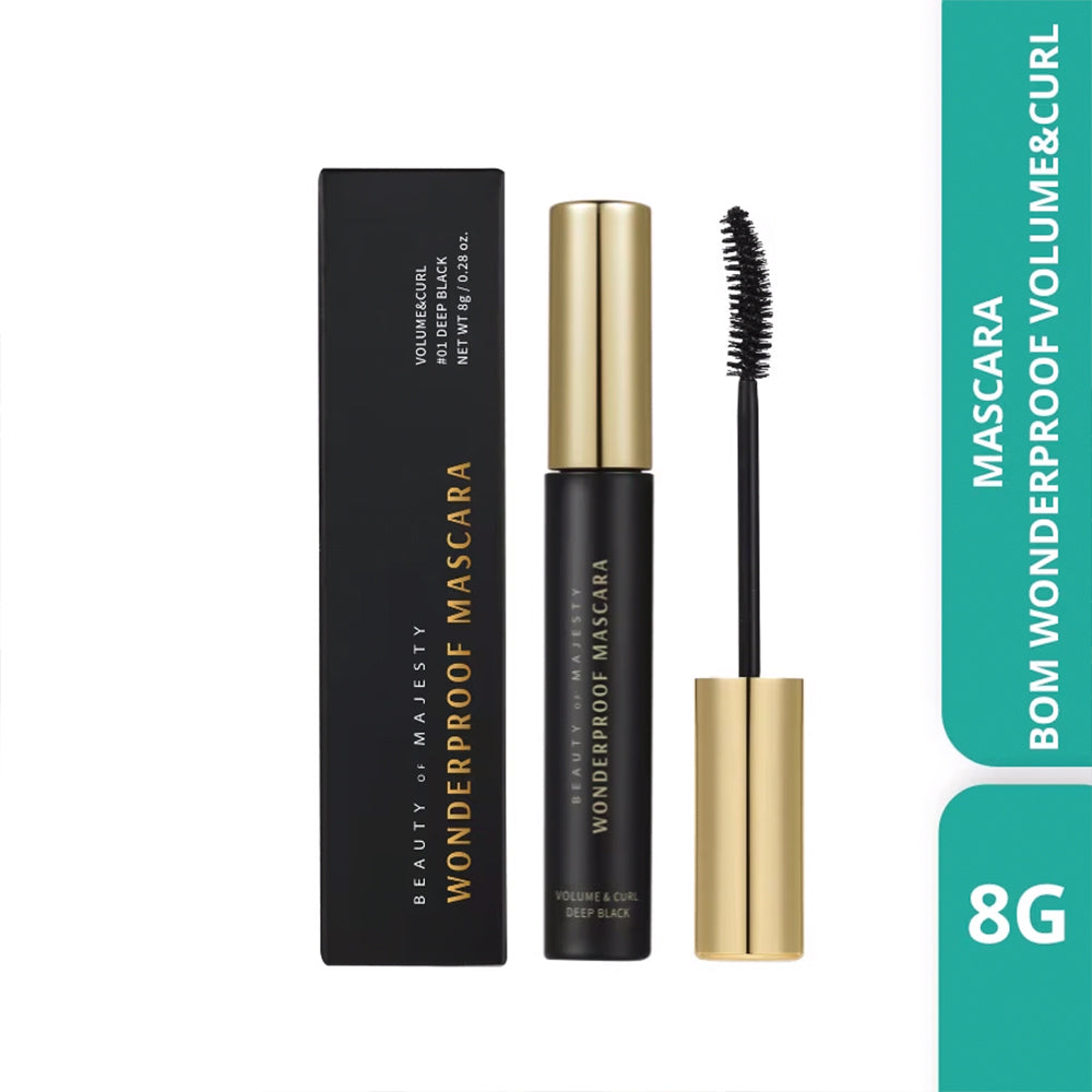 Bom Wonderproof Mascara Volume&Curl #01 Deep Black