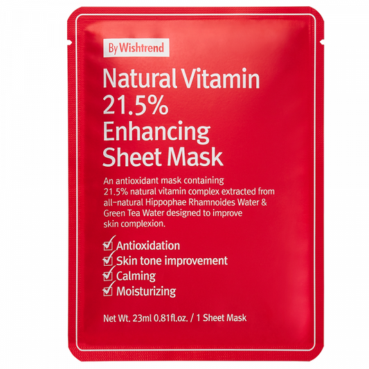 By Wishtrend Natural Vitamin 21.5% Enhancing Sheet Mask 23 ml