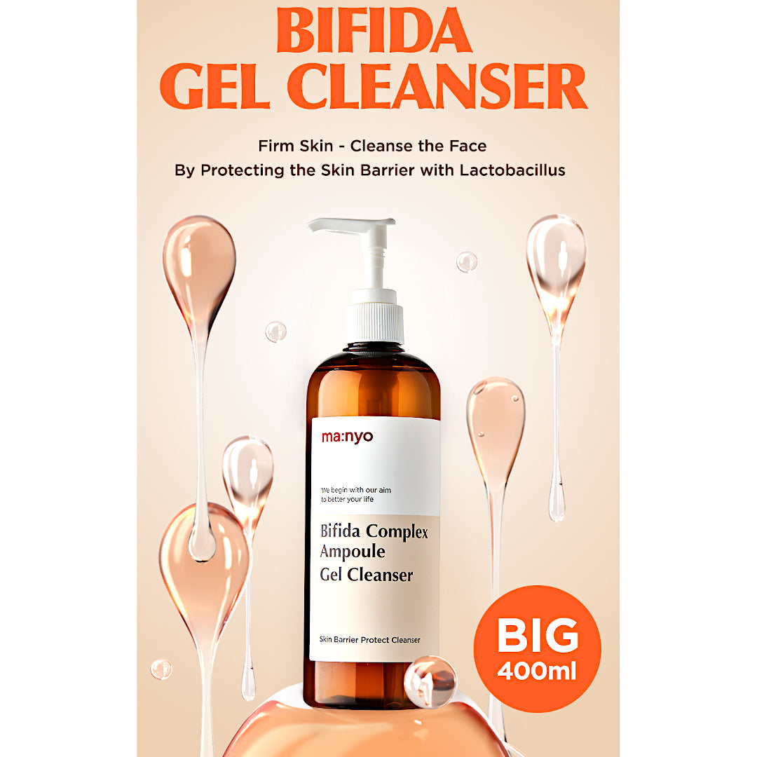 Bifida Complex Ampoule Gel Cleanser 400ml - Gentle Probiotic Gel Cleanser